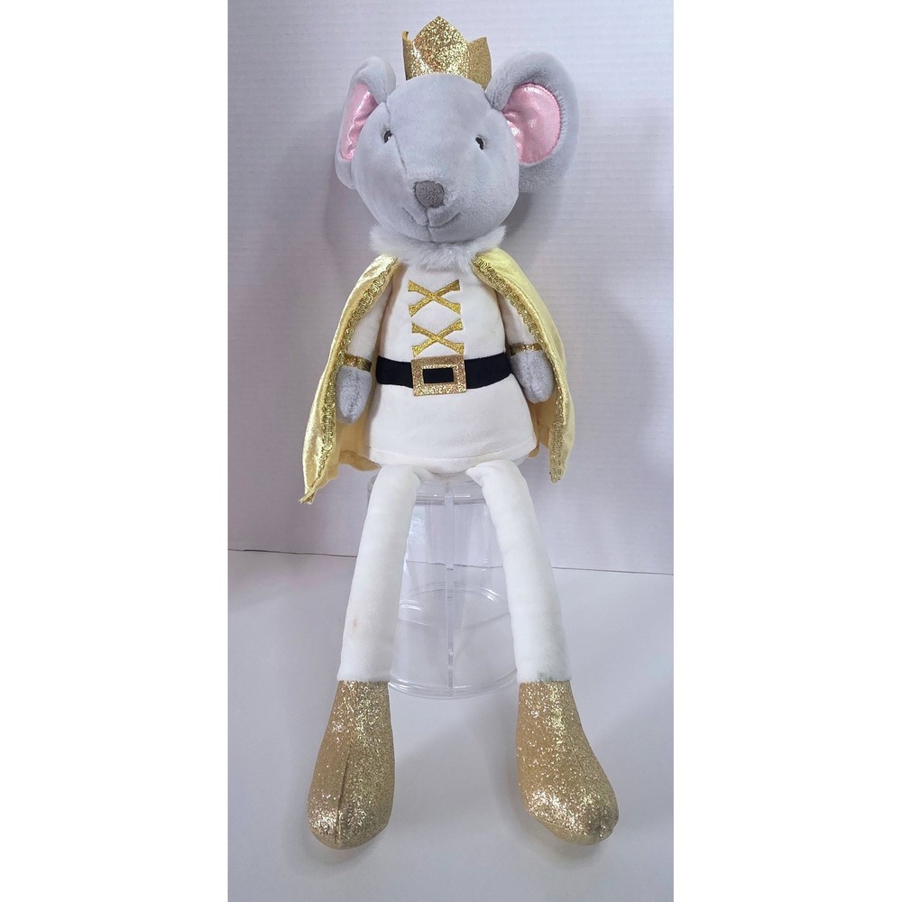 FAO Schwarz Plush Nutcracker Ballet Mouse King Gold Crown Cape Boots CALLOUTS